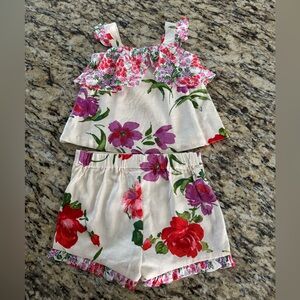 Bonnie Baby 2 Piece Muti-Color Floral Set Size 12M